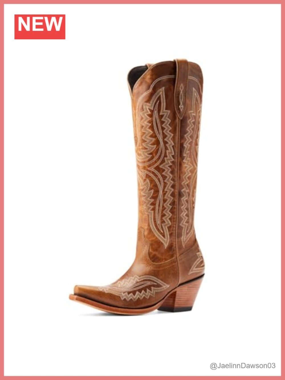Womens Leather Western Cowboy Boots Mid-Calf X Toe Goodyear Welt
